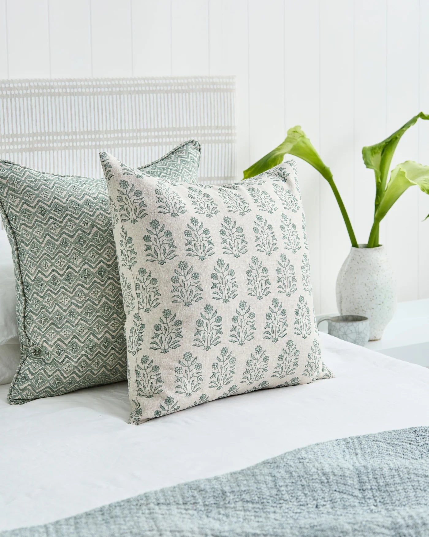 Amer Celadon Linen Cushion 50x50cm