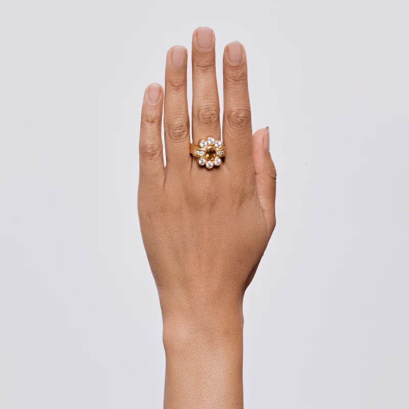 Ki Ring in Citrine 18K Gold Plated