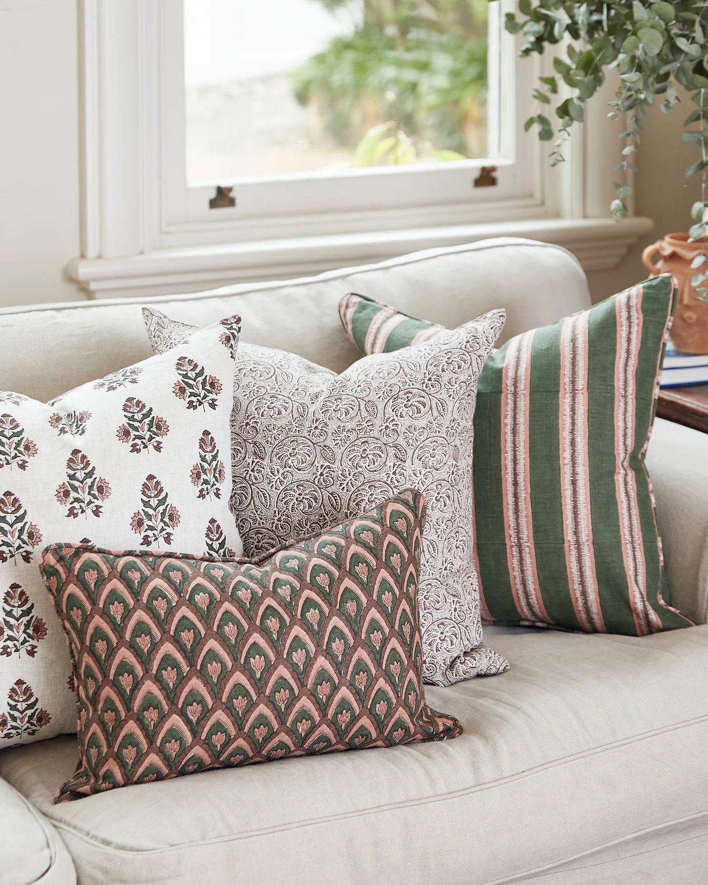Buzios Rosewood Linen Cushion 50x50cm