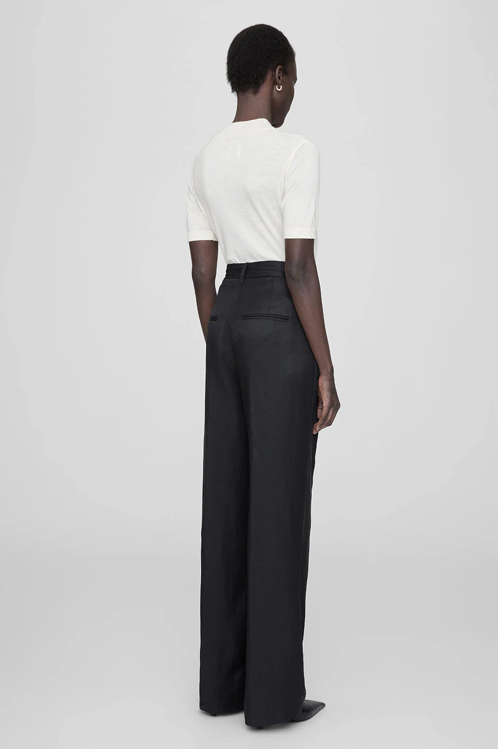 Carrie Pant Black Linen Blend