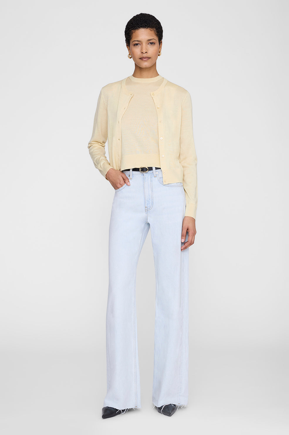 Moni Crop Cardigan - Butter Yellow
