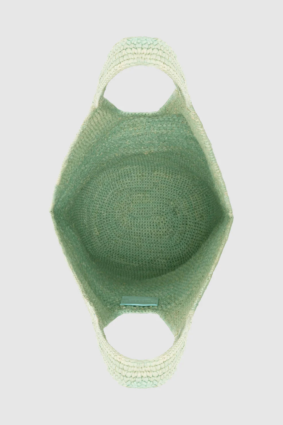 Leah Logo Hobo Raphia - Sea Foam Green
