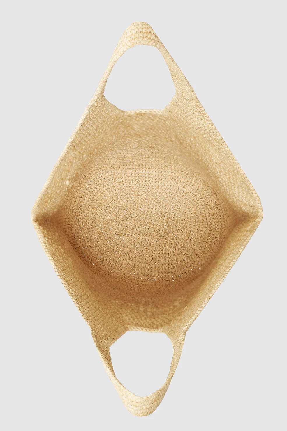 Leah Logo Hobo Raphia - Natural