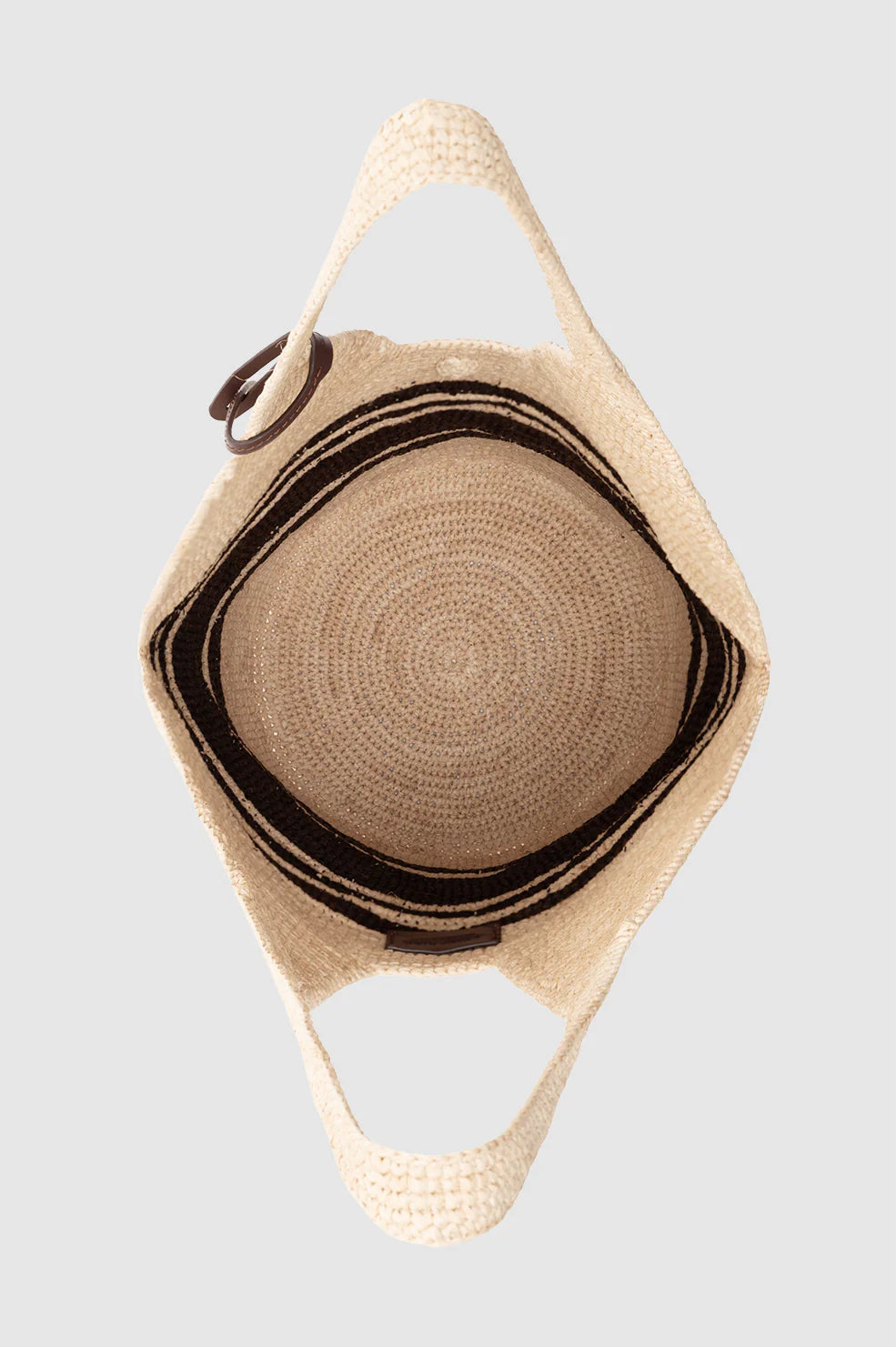 Leah Stripes Hobo Raphia - Natural / Brown