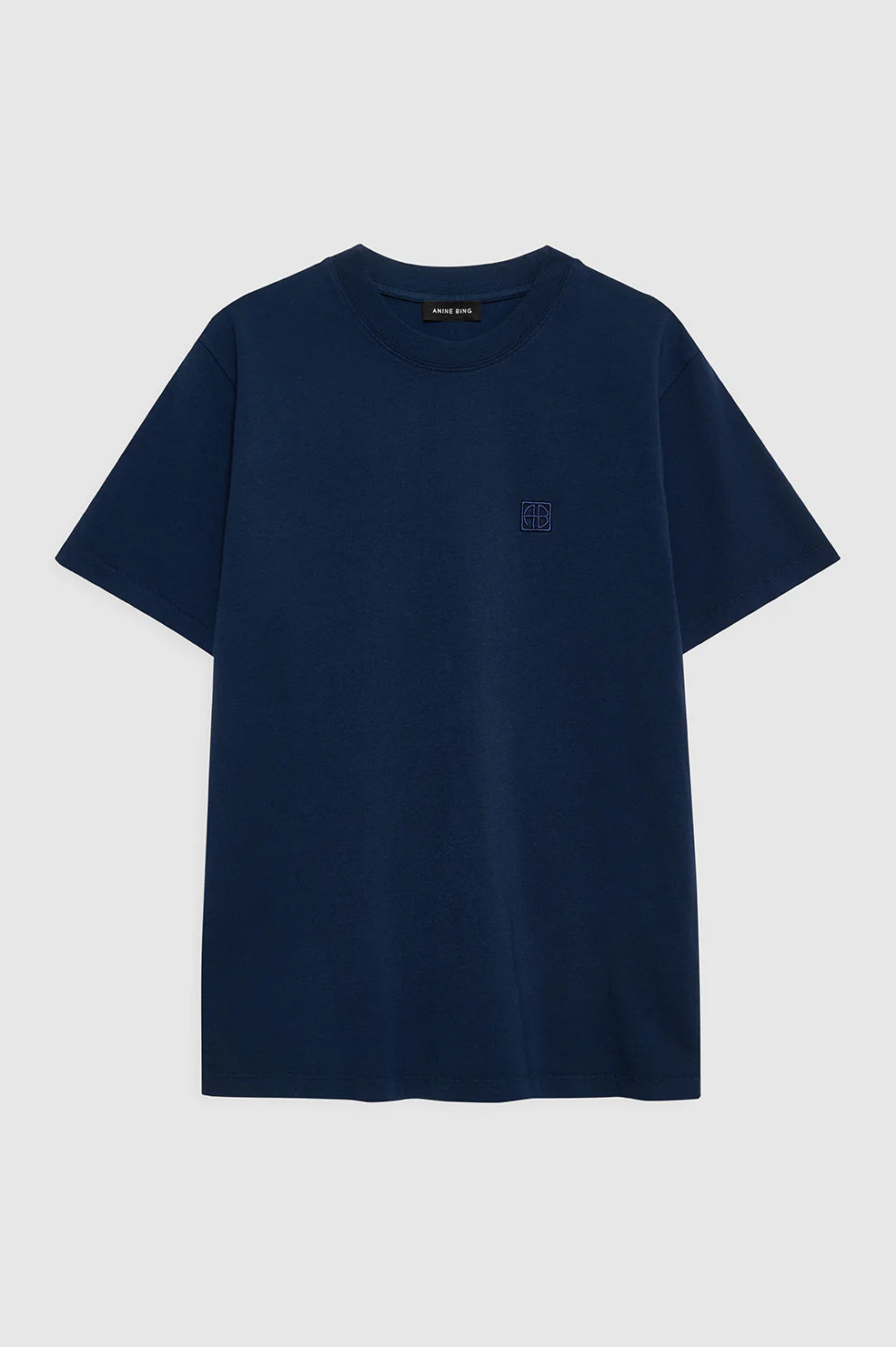 Lili Tee Framed Monogram - Washed Navy