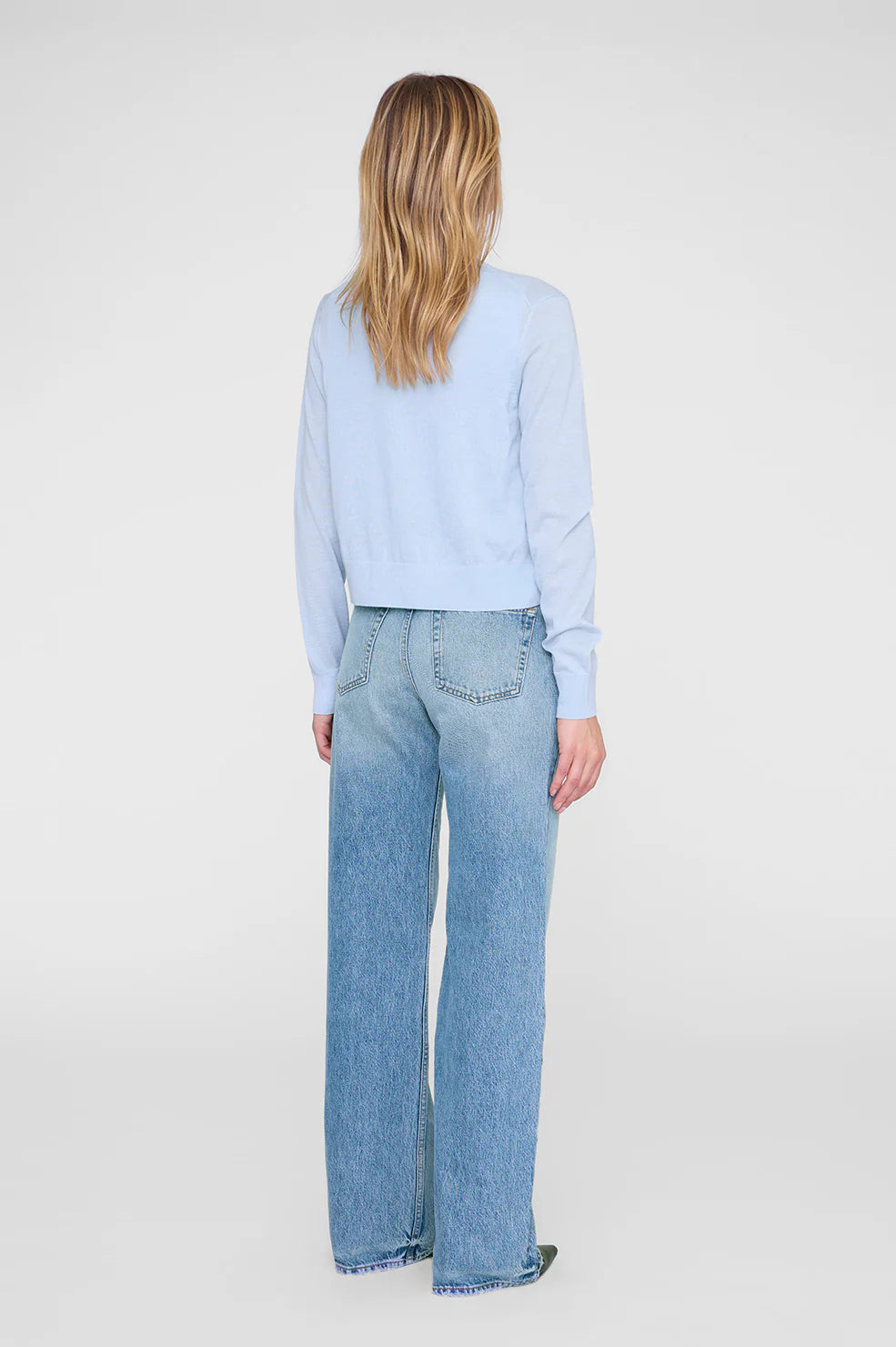 Moni Crop Cardigan - Pale Blue