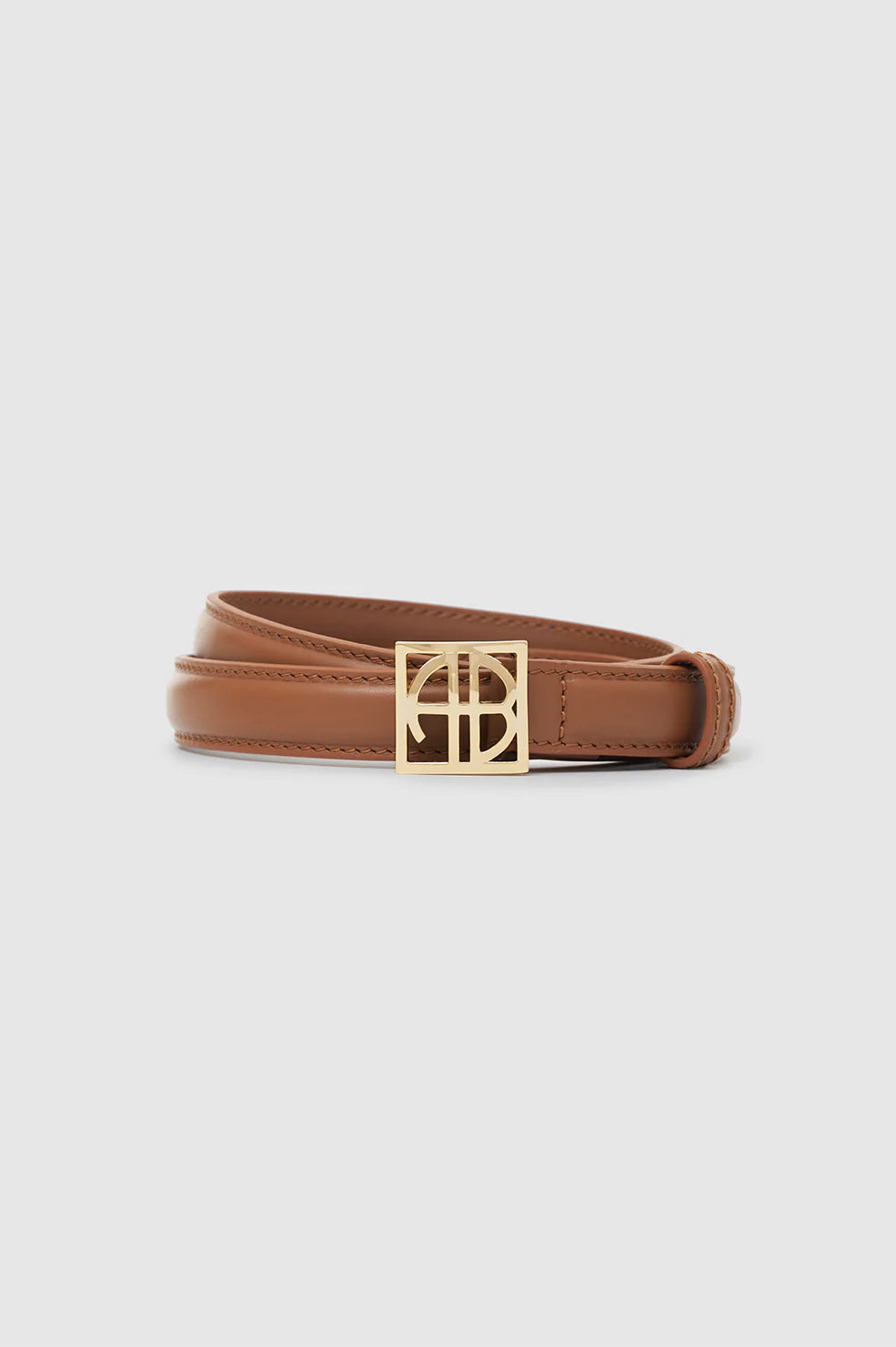 Monogram Belt - Cognac