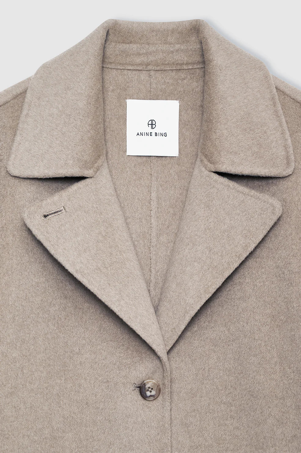 Portia Coat Oatmeal Melange Cashmere Blend