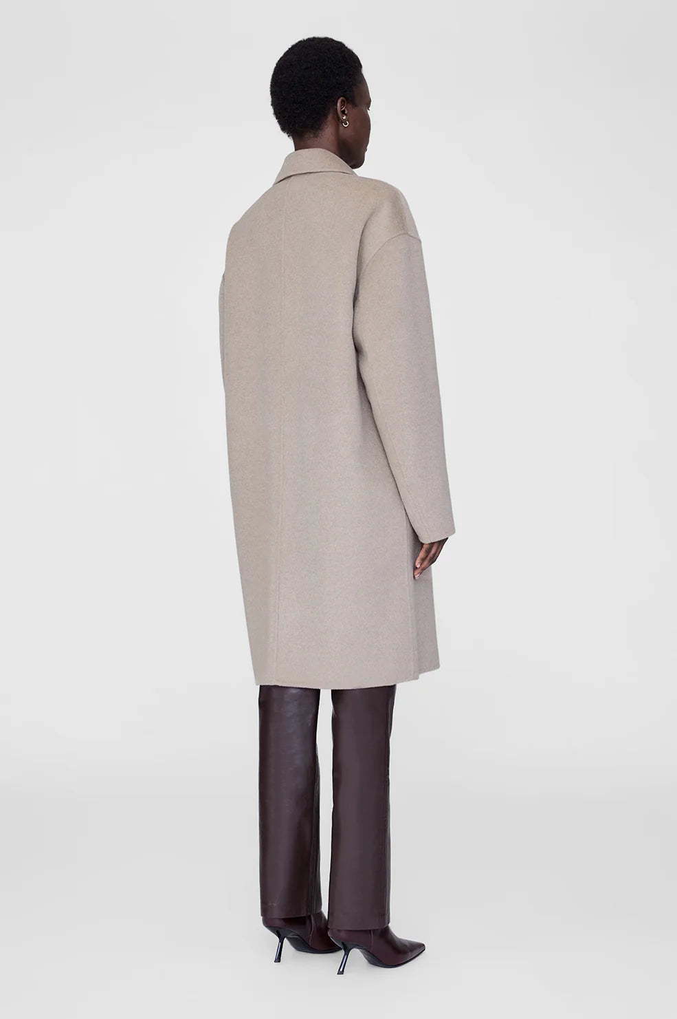 Portia Coat Oatmeal Melange Cashmere Blend