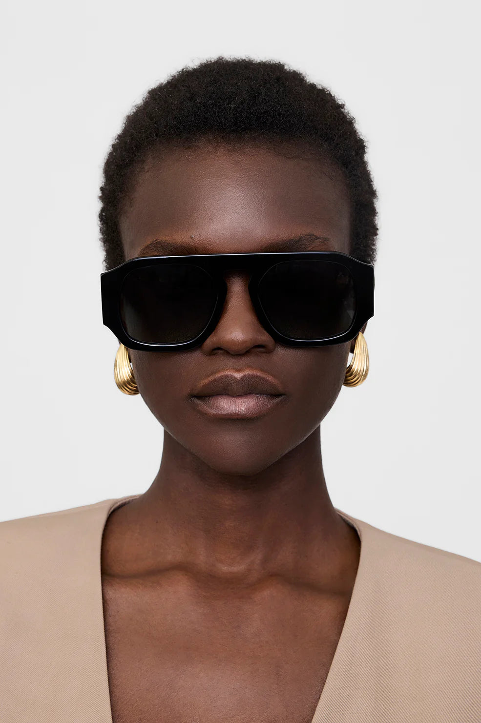Preston Sunglasses Black with Green