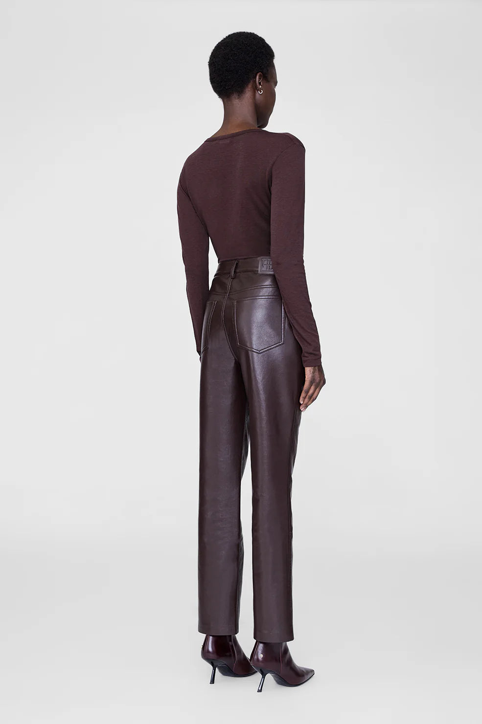 Sylvie Long Sleeve Tee - Dark Brown