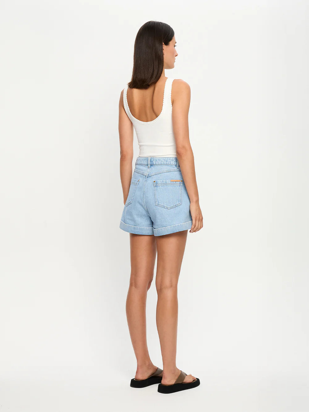 Avery Denim Short Dusty Blue