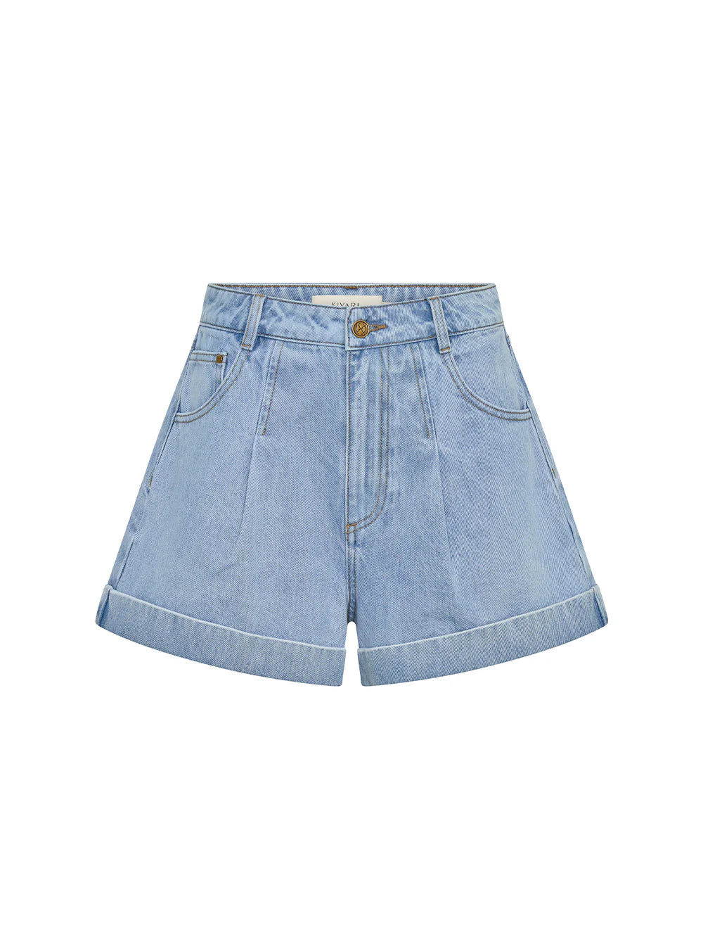 Avery Denim Short Dusty Blue