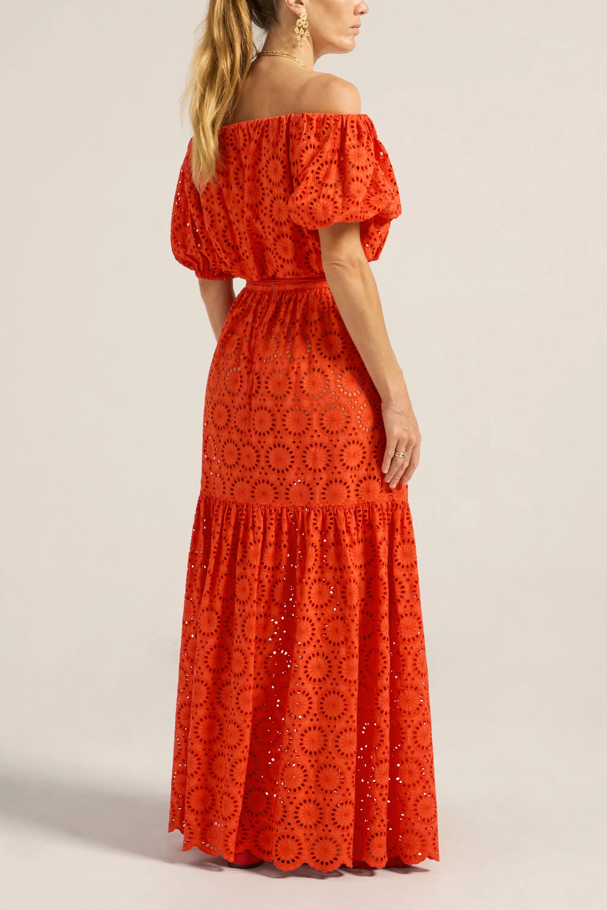 Antiope Top Pink & Red Eyelet - Ileo Nema