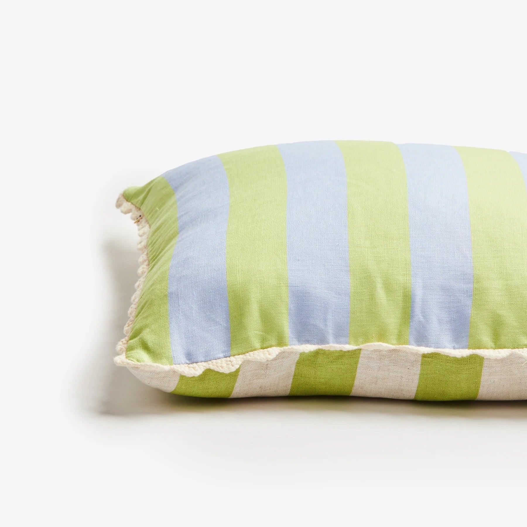 Bold Stripe Blue Lime 50cm Cushion Cover