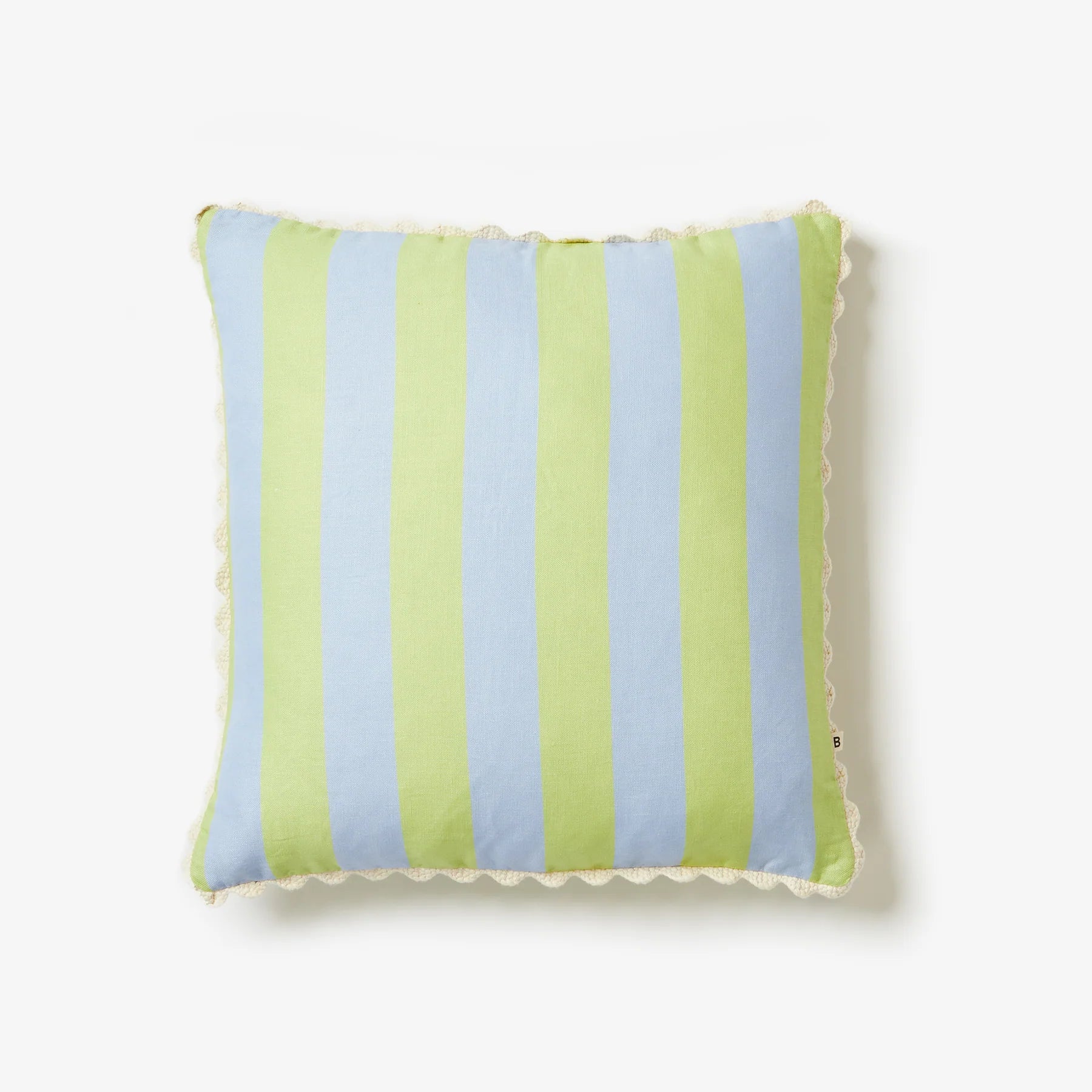 Bold Stripe Blue Lime 50cm Cushion Cover