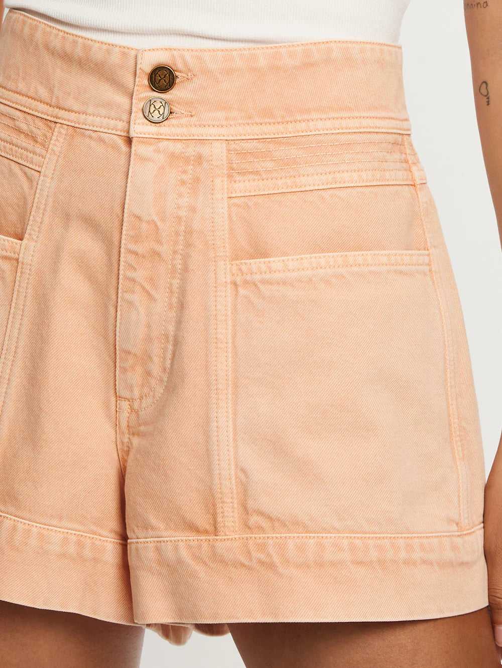Cameron Denim Short Peach
