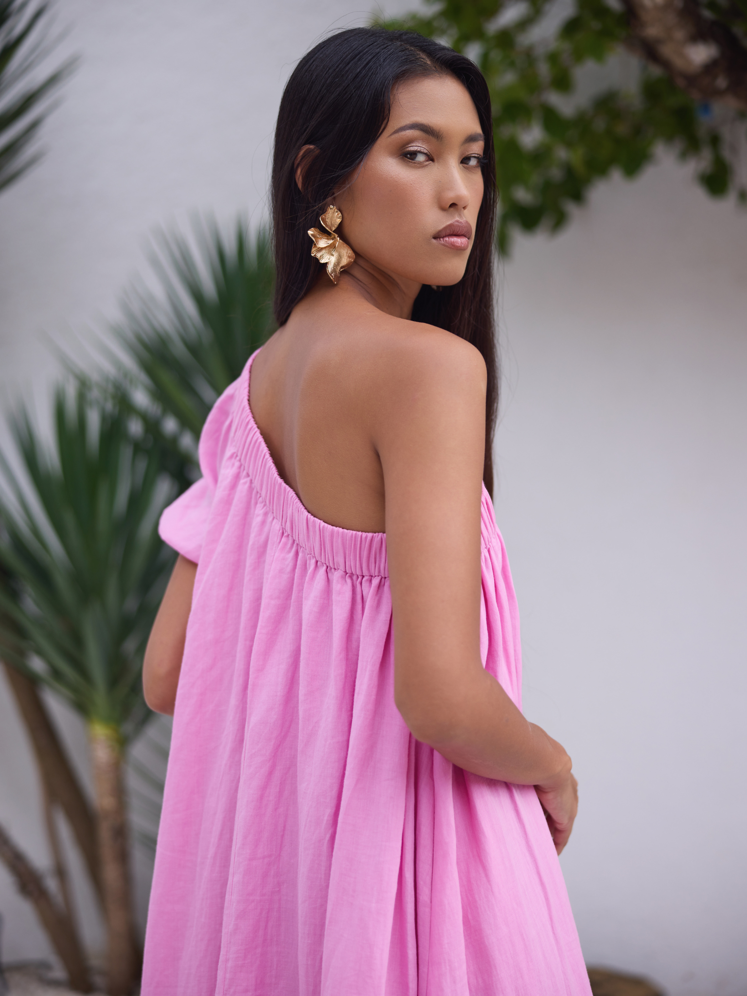 Cami Pink One Shoulder Dress