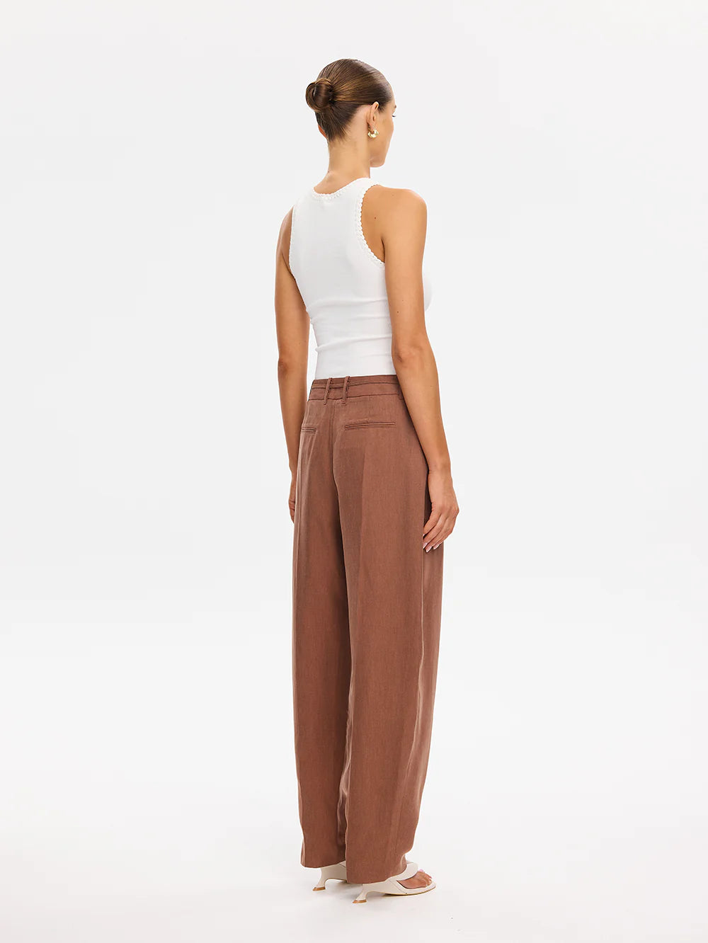 Cass Barrel Leg Pant Chocolate