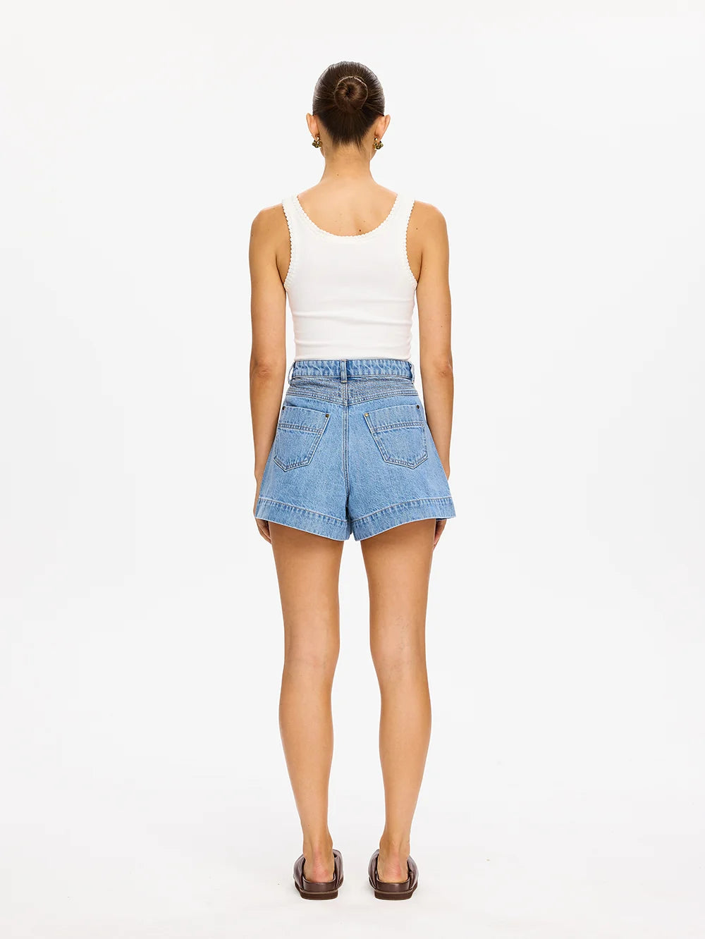 Celene Denim Short Stonewash Blue