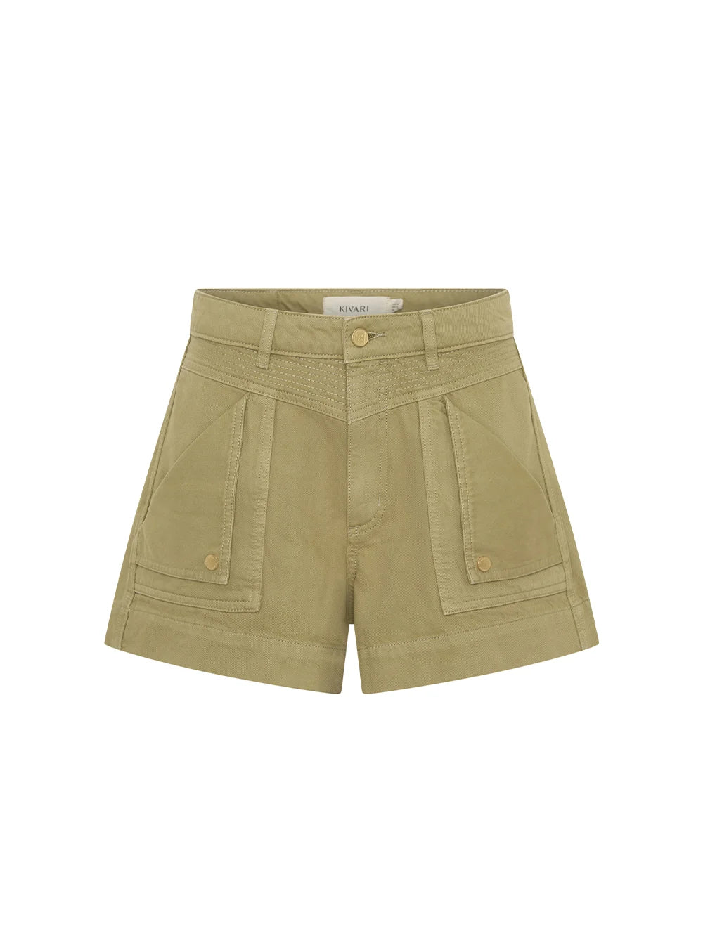 Celene Denim Short Olive