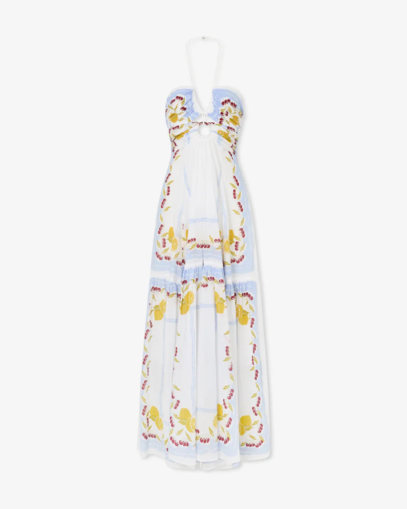 Cerise Maxi Dress Fruit Print - Magali Pascal