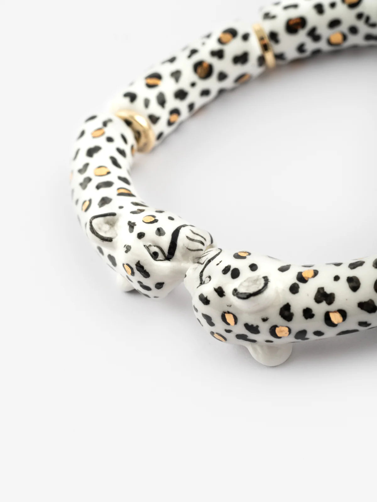 White Leopard Chunky Bracelet Savane