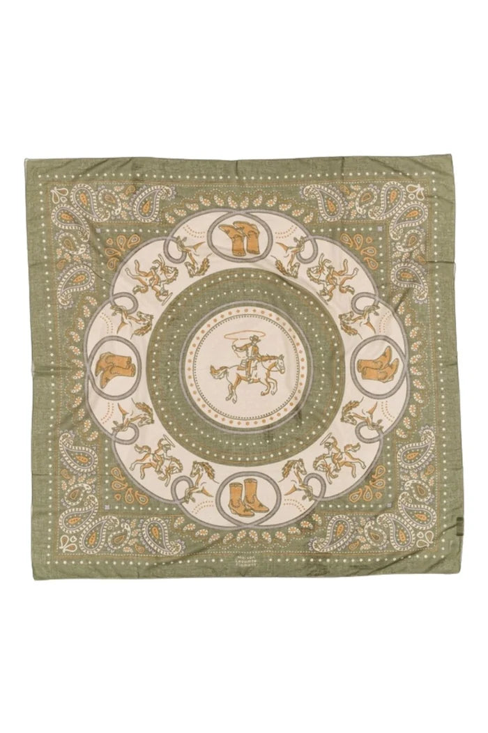 Scarf Rodeo Kaki Cotton