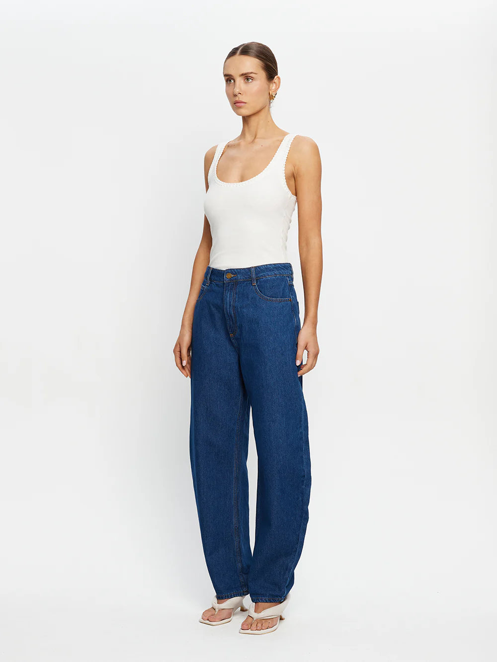 Tallulah Scoop Tank Ivory