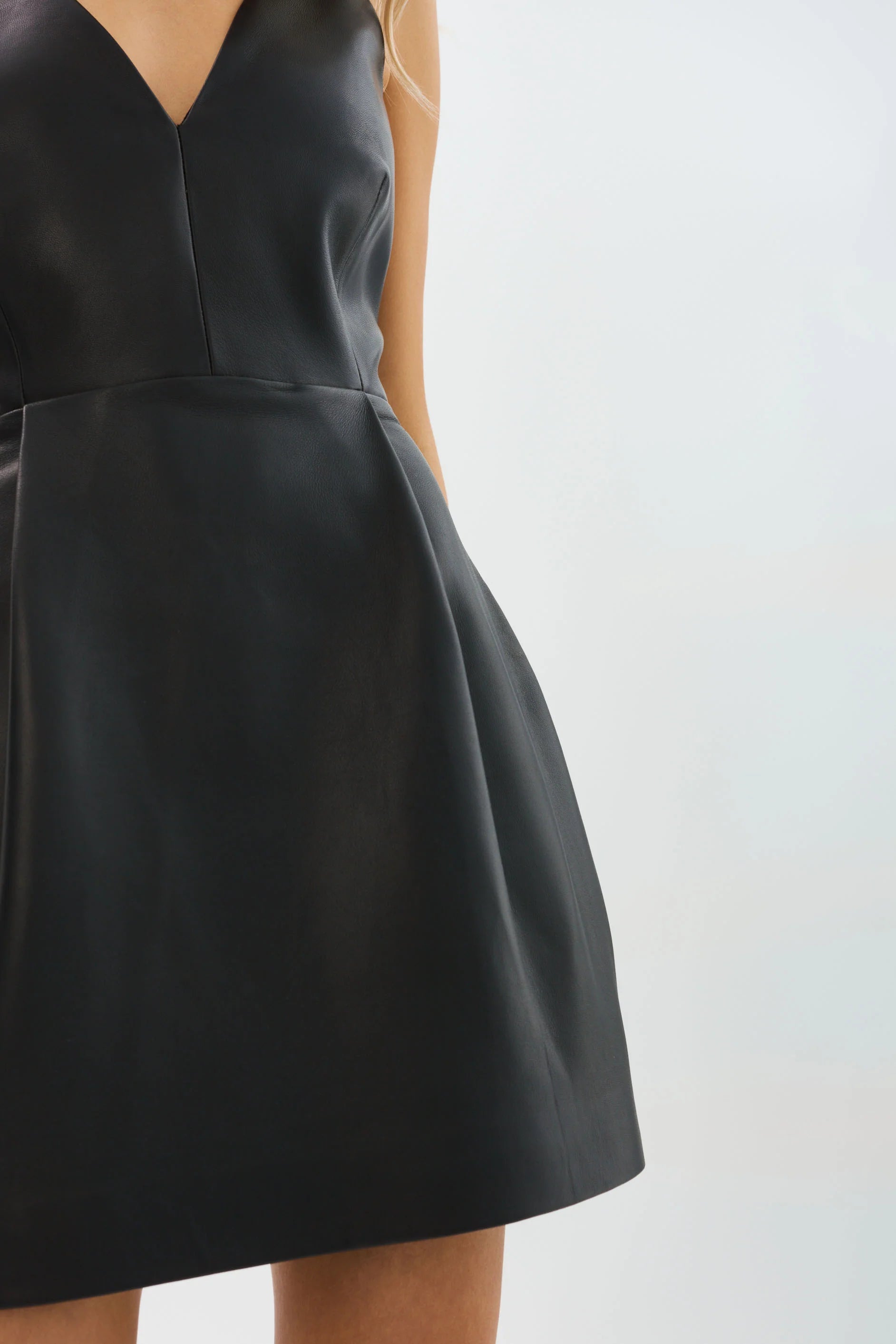 Emela Black Leather Dress - Lamarque