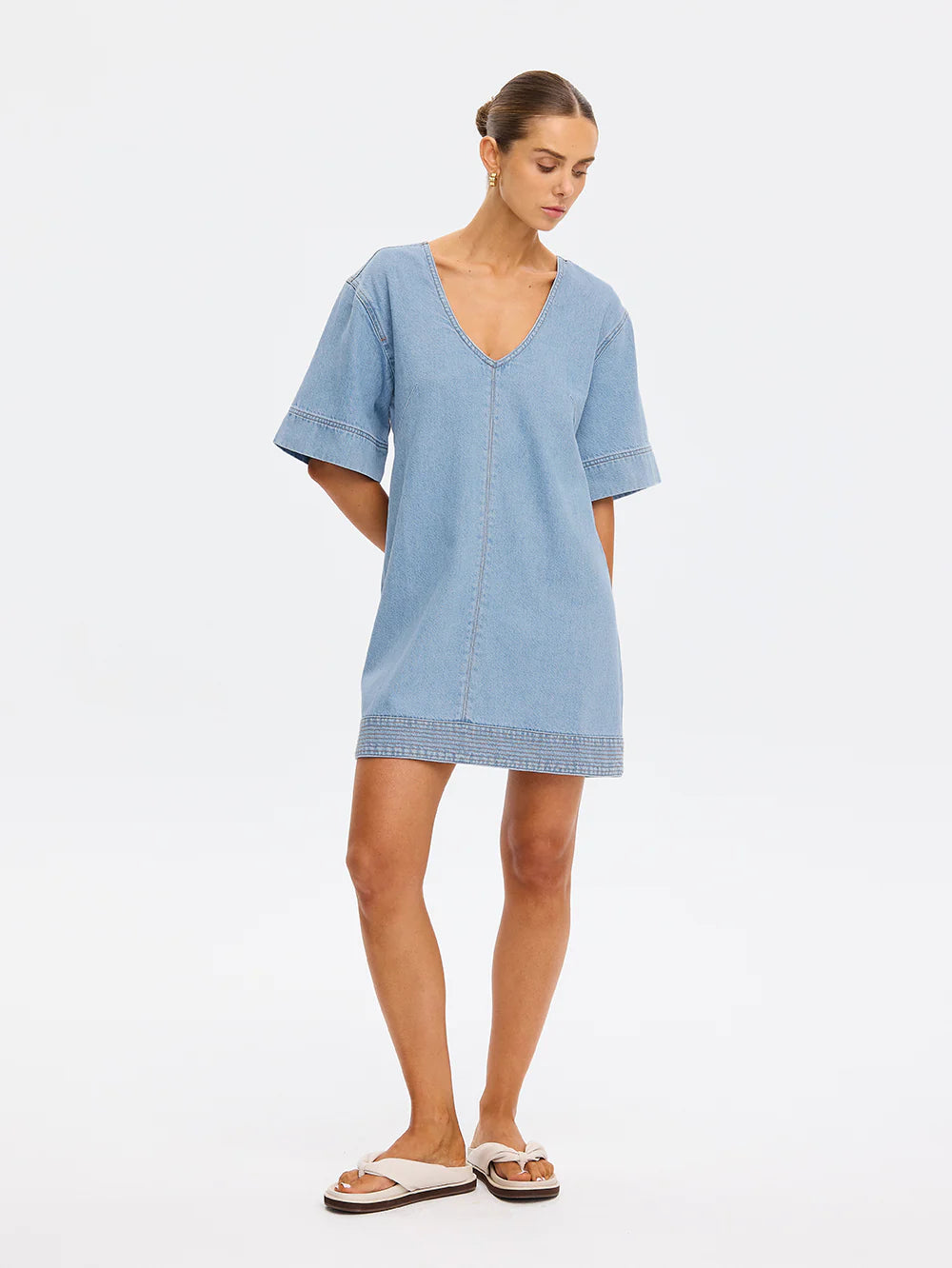 Emilie Denim Dress Coast Blue
