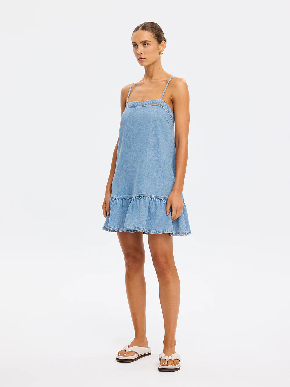 Emilie Denim Strappy Dress Coast Blue