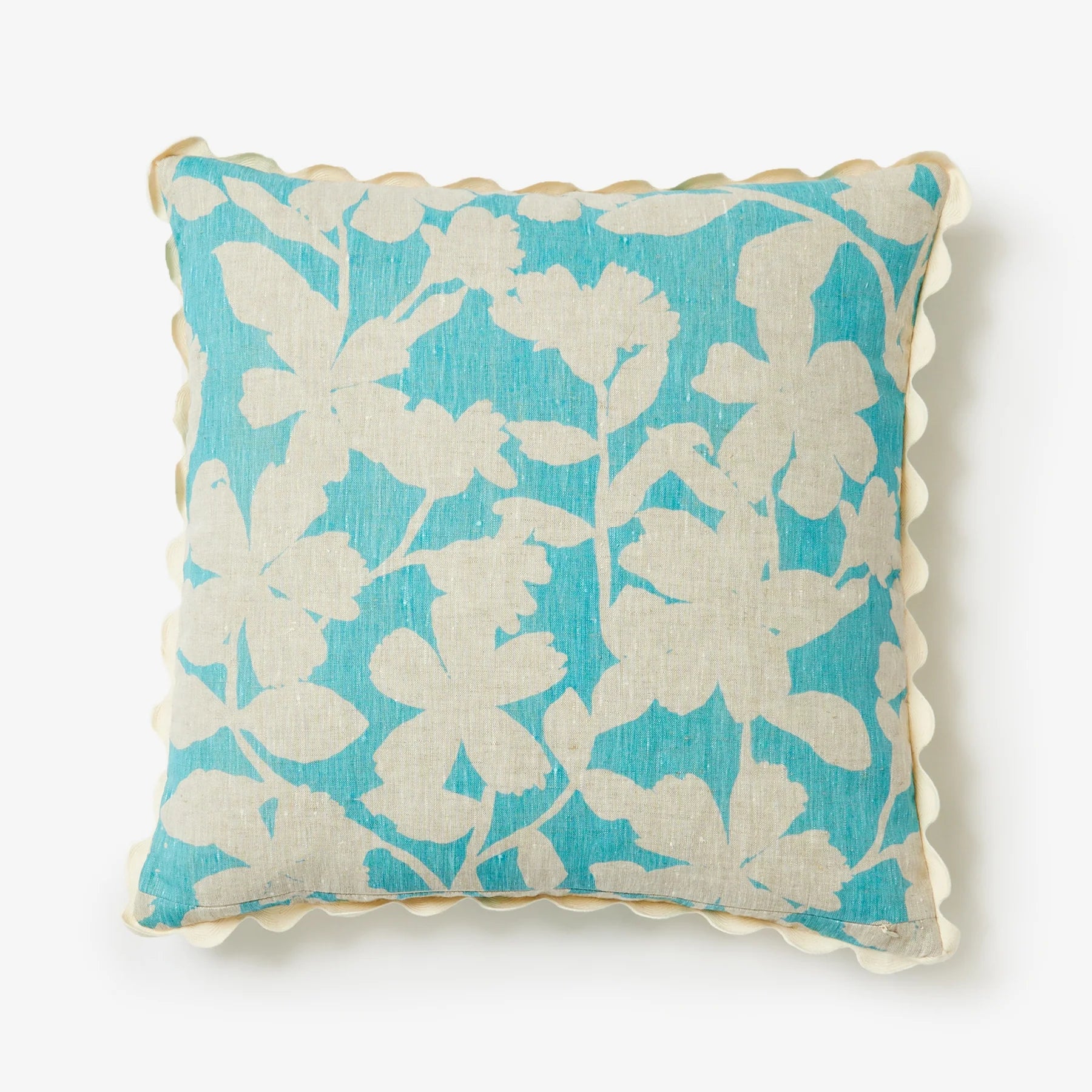 Geranium Turquoise 60cm Cushion Cover