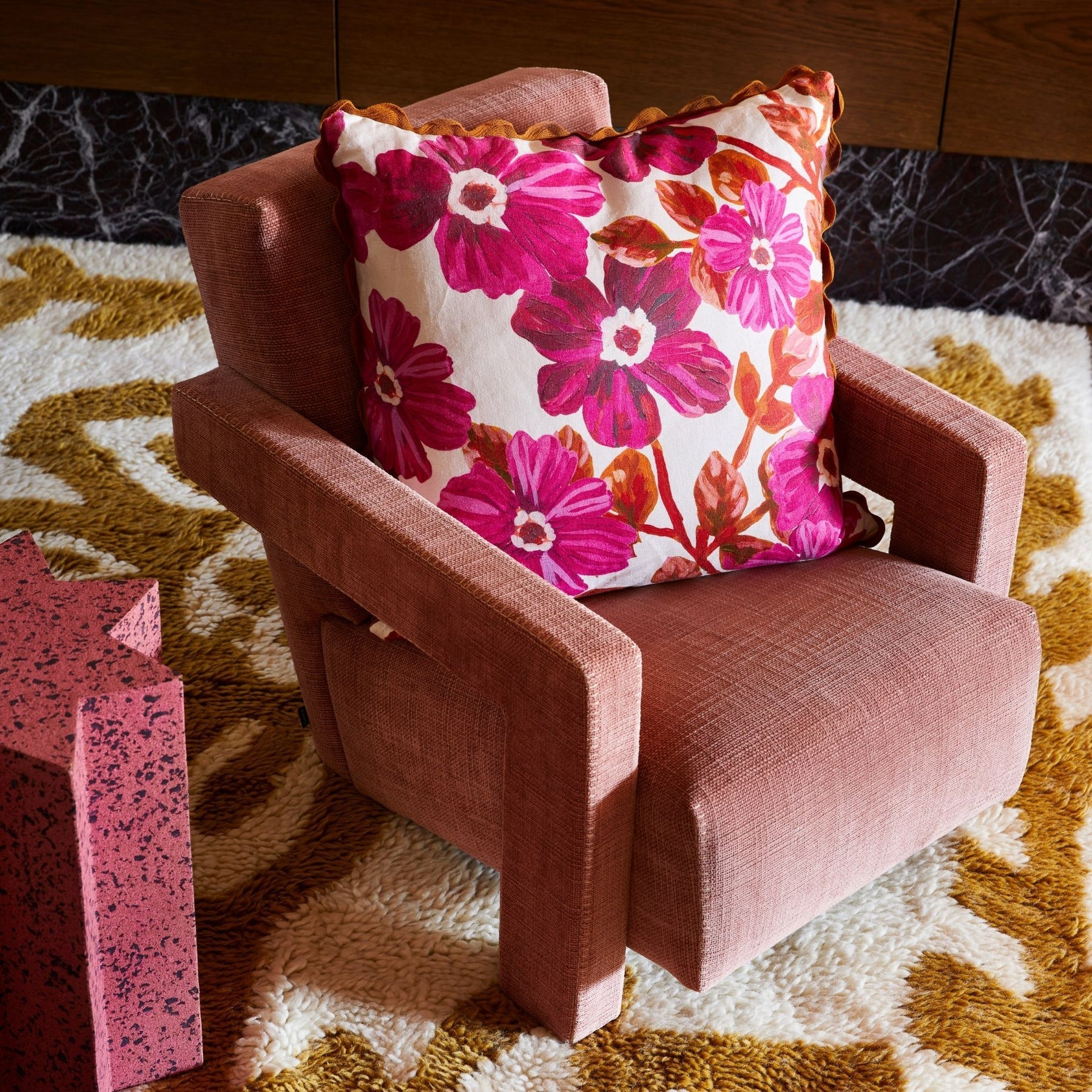 Rosetta Pink 60cm Cushion