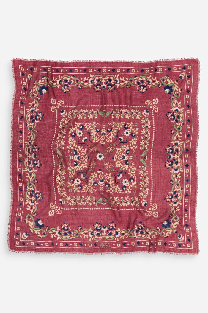 Scarf Secret Garden Rasberry WS