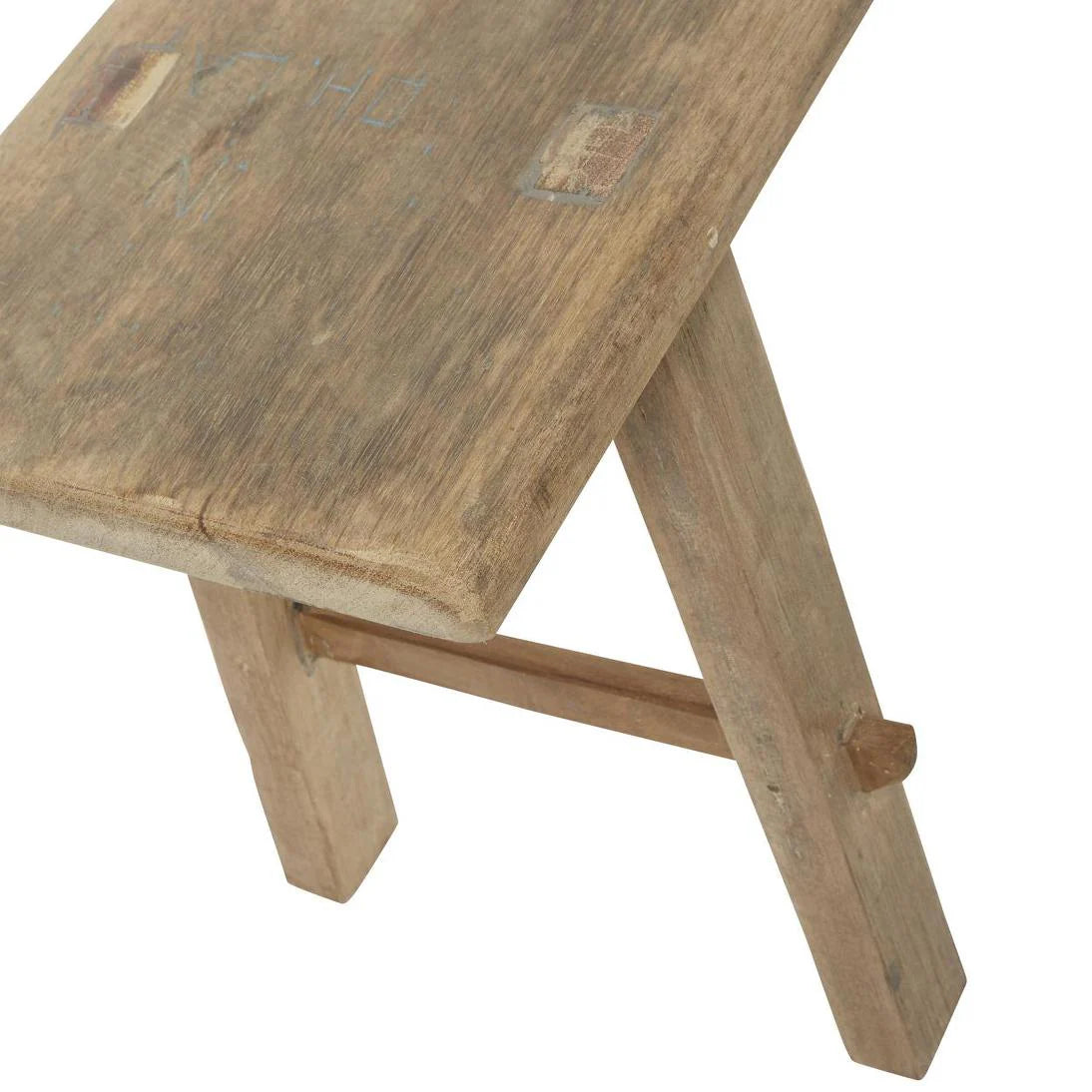 Long Recycled Timber Vintage Teak Bench
