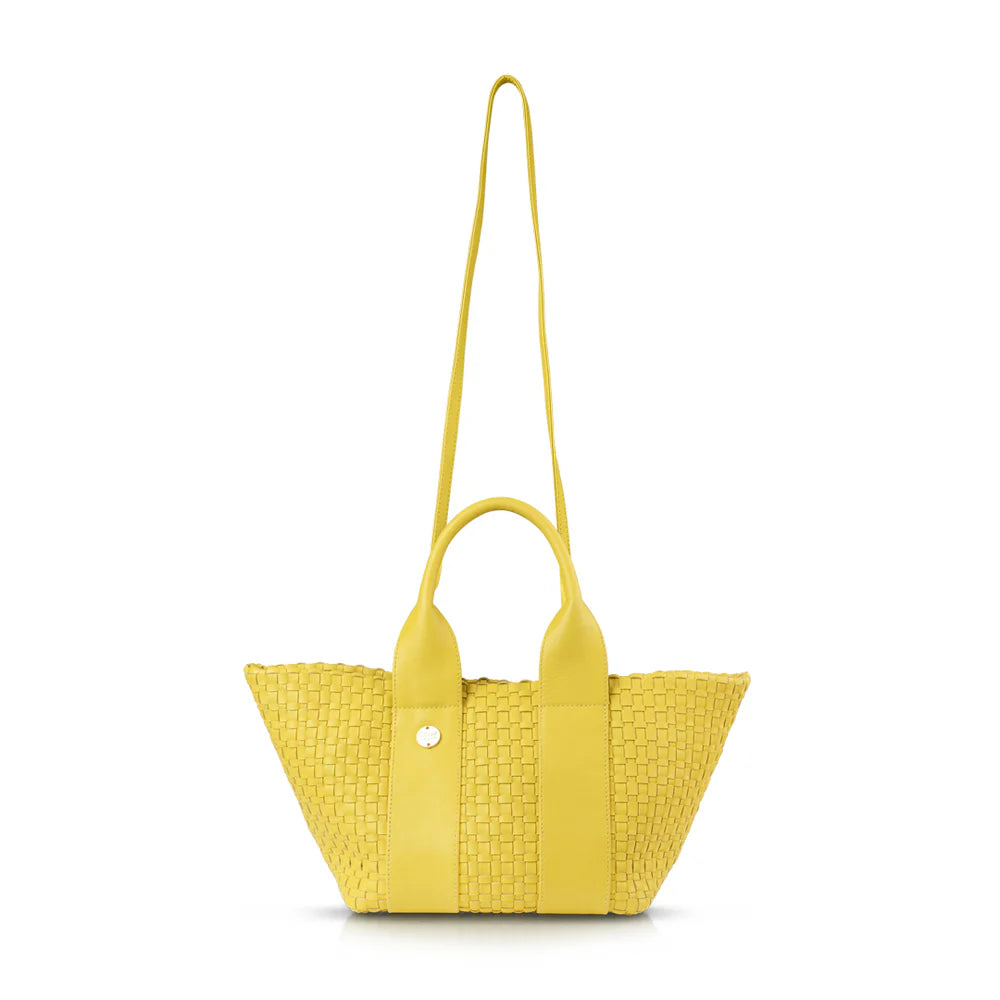 Gili Leather Tote Bag Lemon Sorbet