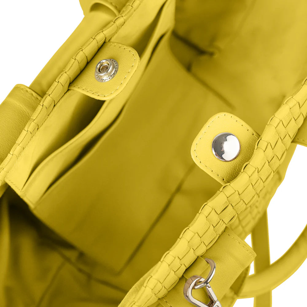 Gili Leather Tote Bag Lemon Sorbet