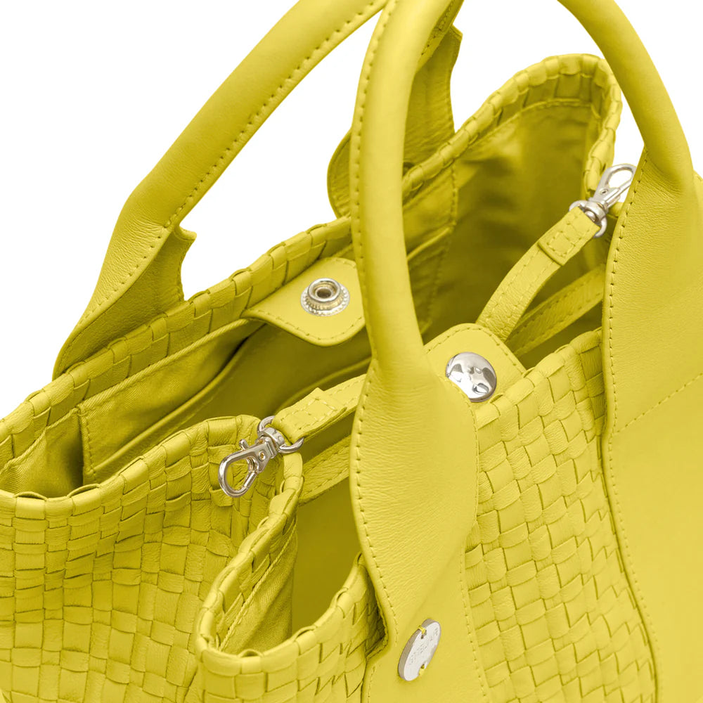 Gili Leather Tote Bag Lemon Sorbet