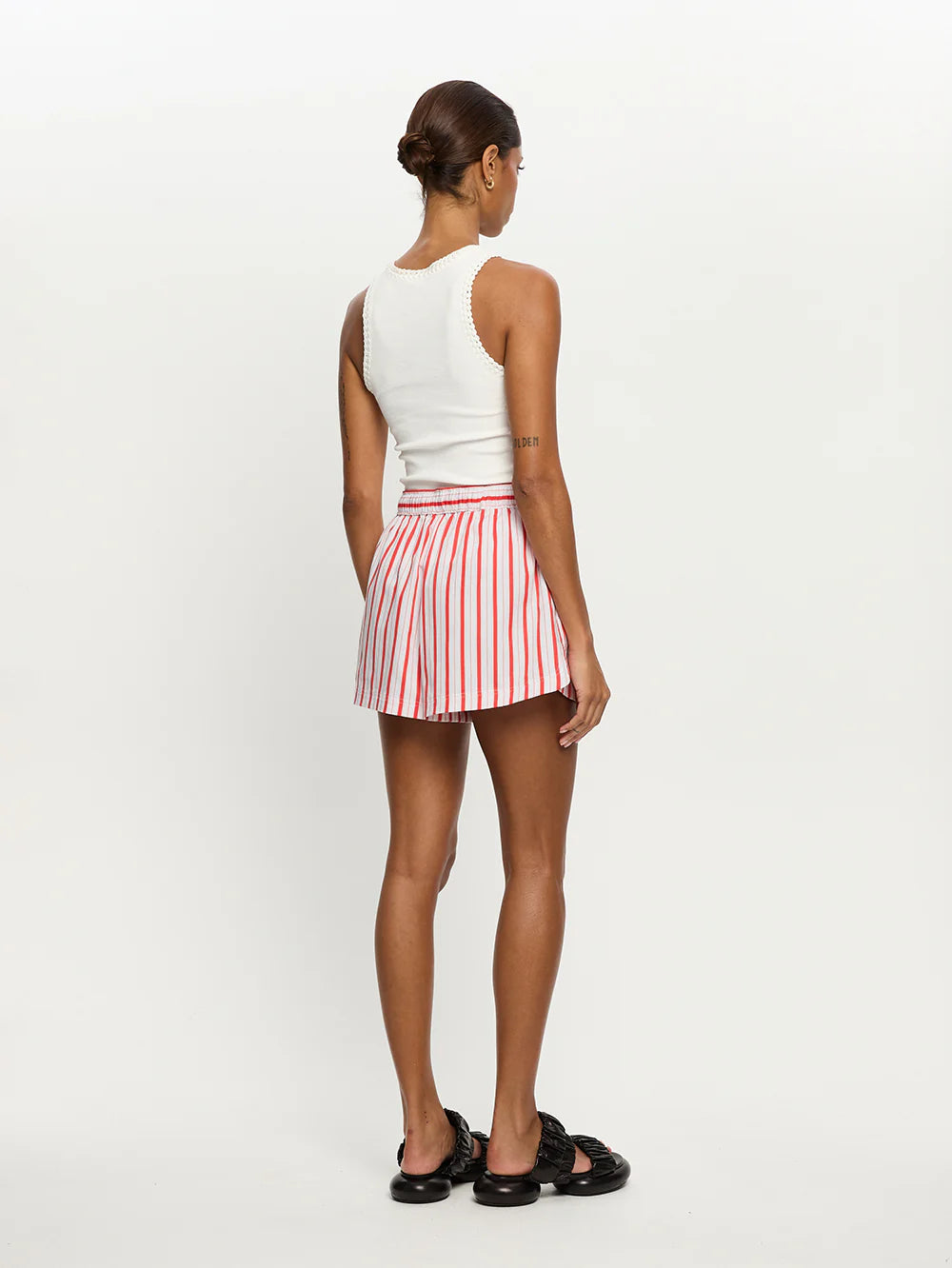 Maddie Short Red Stripe