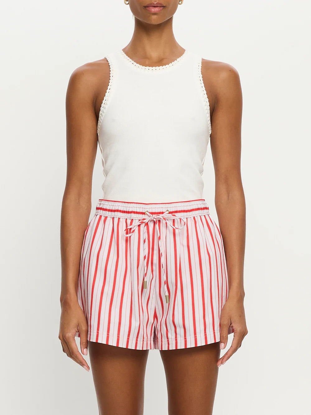 Maddie Short Red Stripe