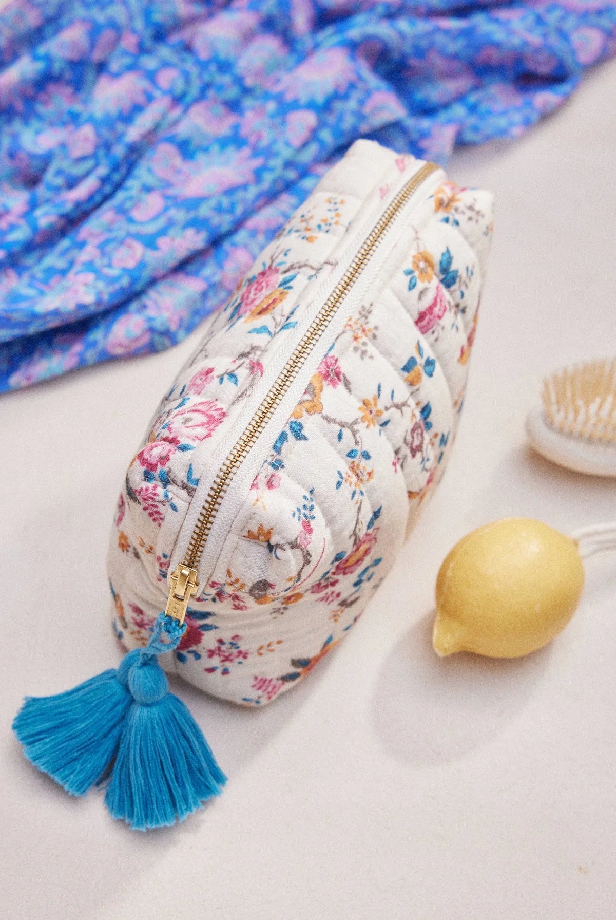 Pouch Teiki Cream Retro Garden - Louise Misha