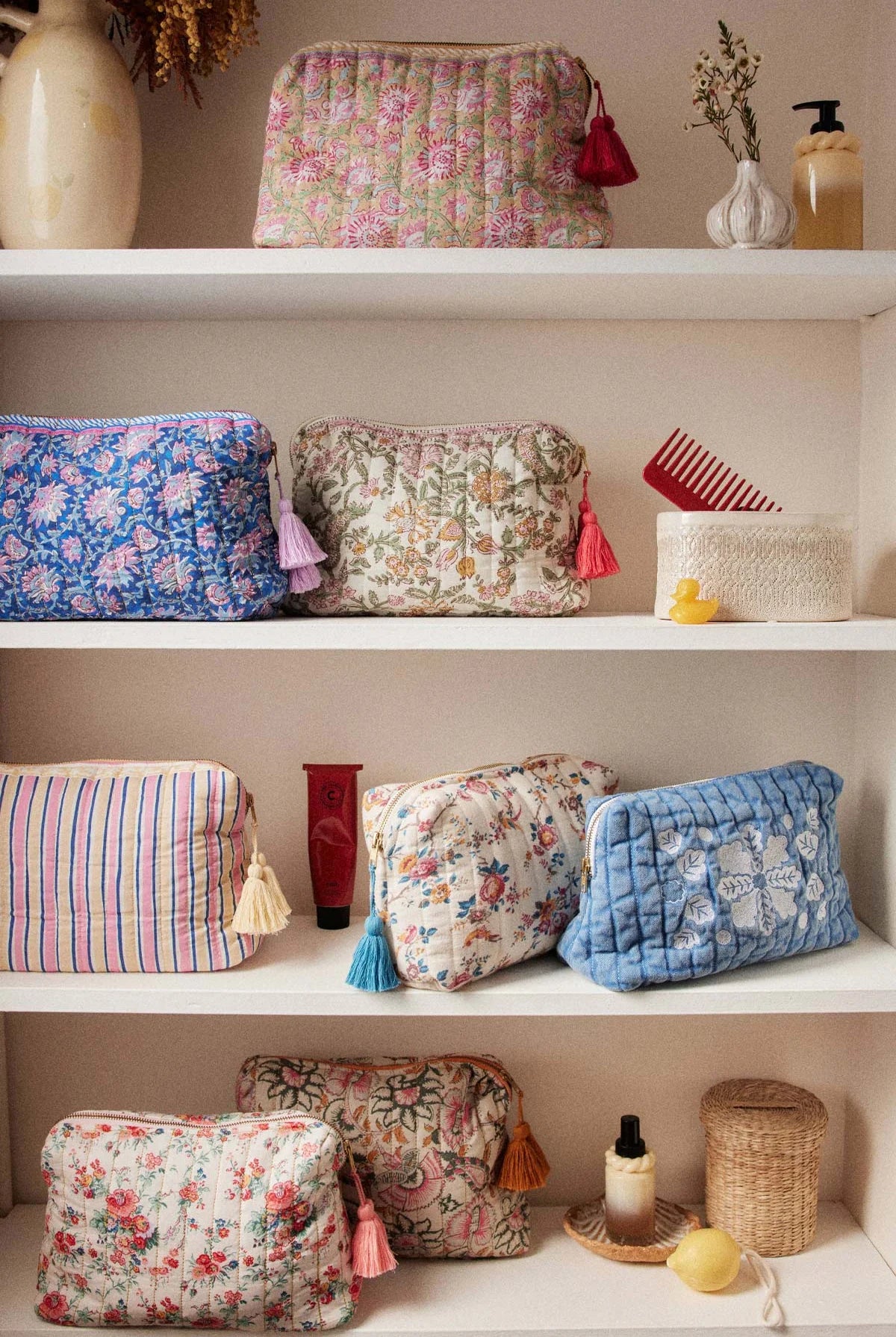 Pouch Teiki Cream Retro Garden - Louise Misha