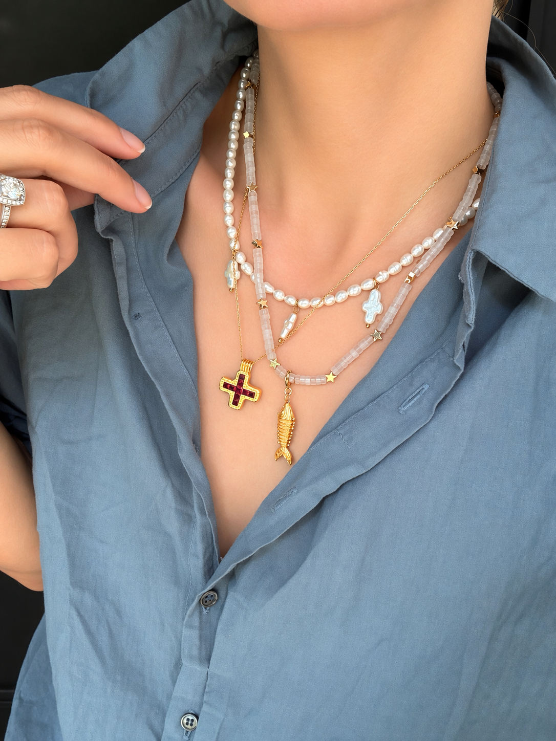 Gold Fish Necklace