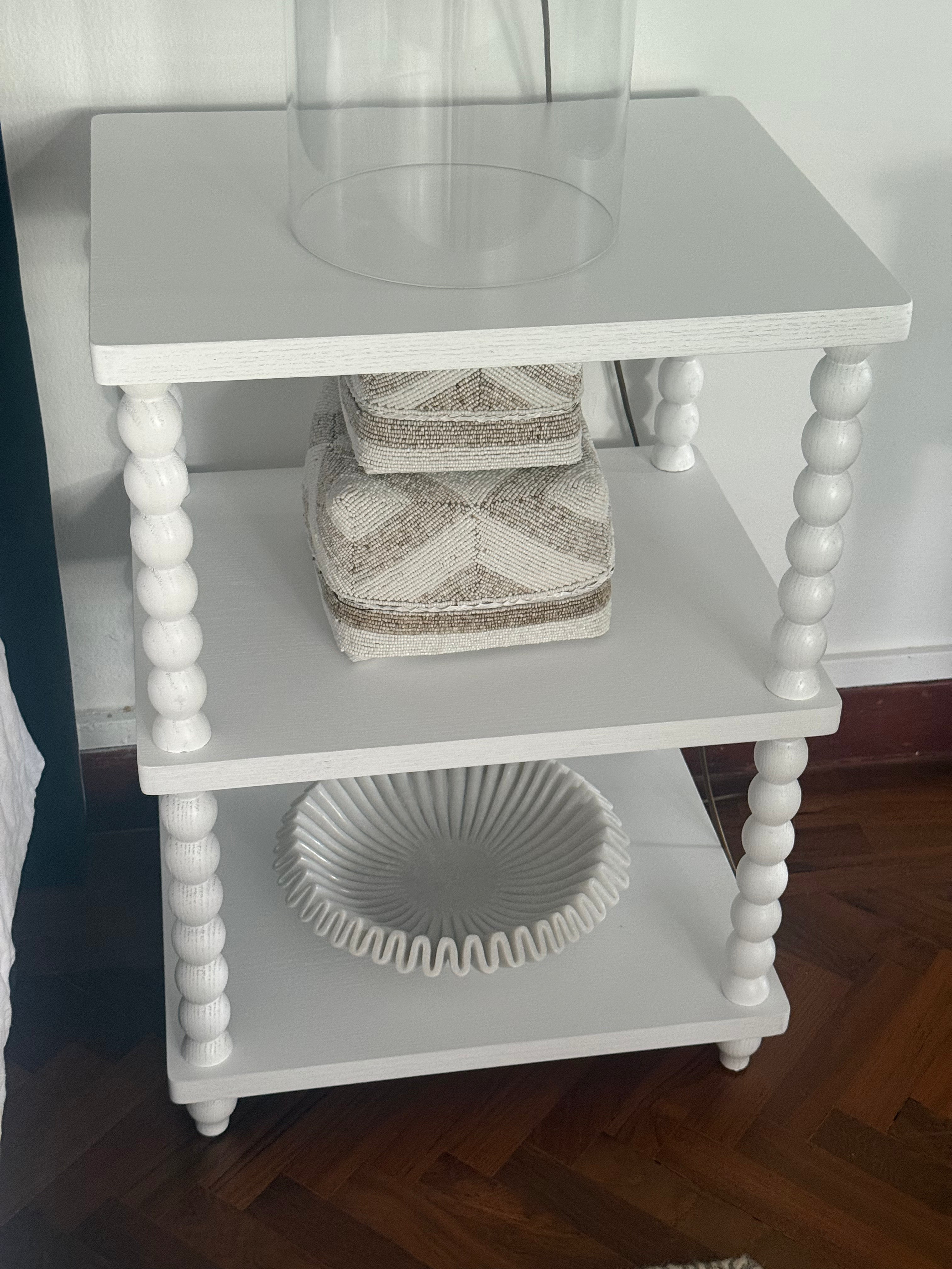 Bobbin Oak Side Table