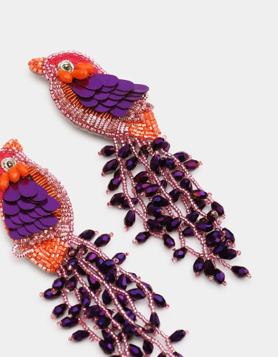 Kingfisher Earrings Purple