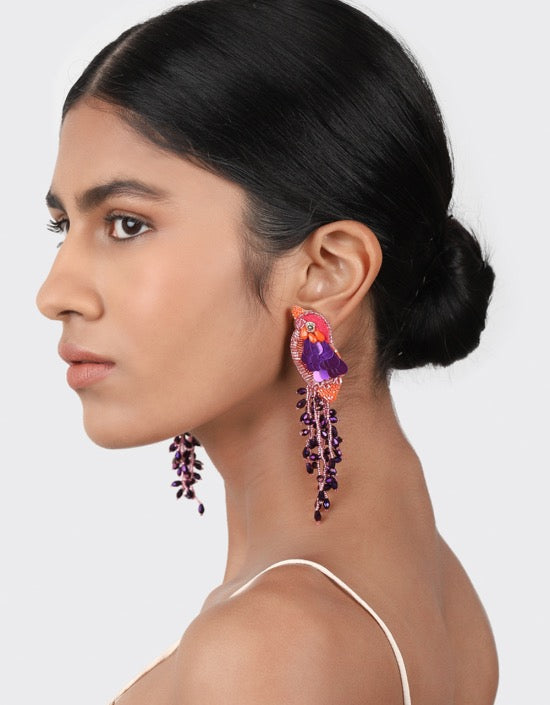 Kingfisher Earrings Purple
