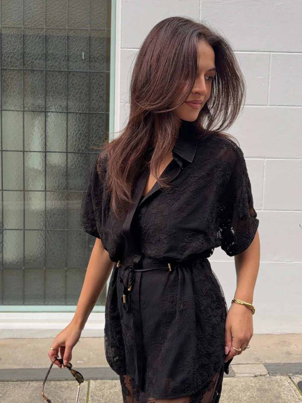 Jaxon Lace Shirt Black