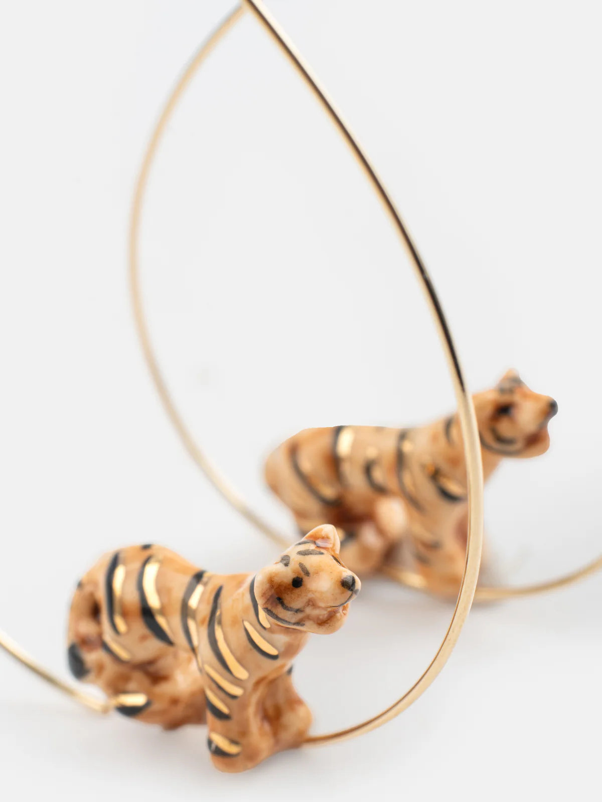 Crazy Tiger Hoop Earrings