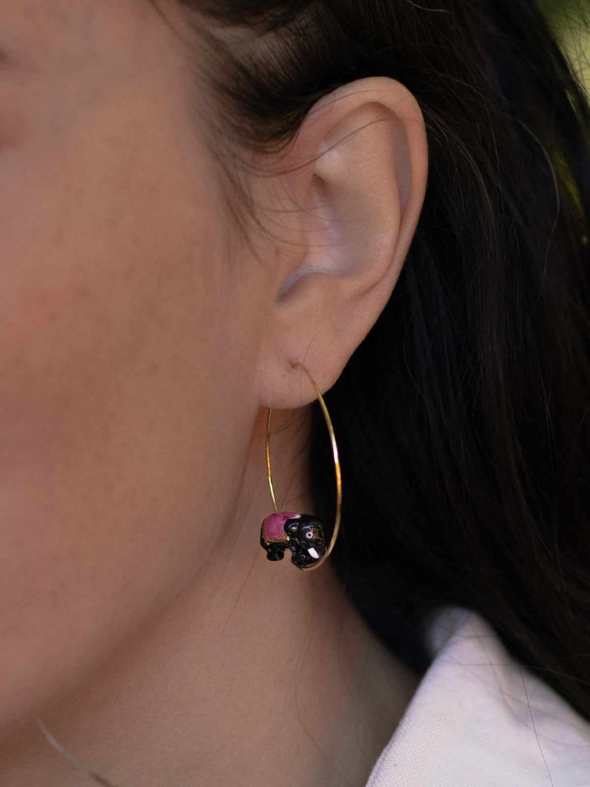 Elephant Small Hoop Earrings Sawadee